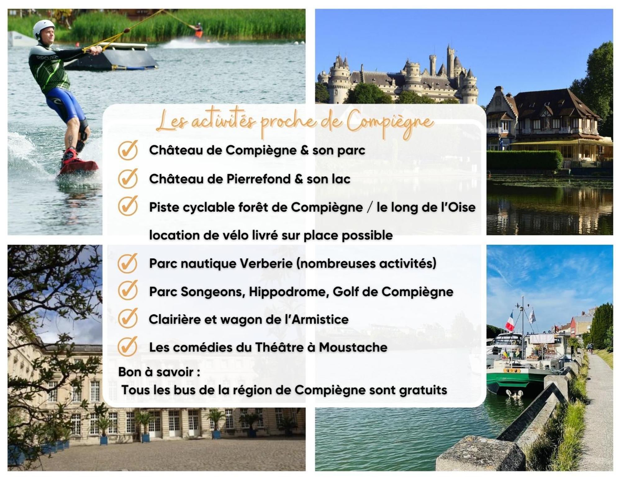 Compiègne Chambre Evasion - Sdb Wc Privatif - Entree Autonome - Grande Tv Netflix מראה חיצוני תמונה